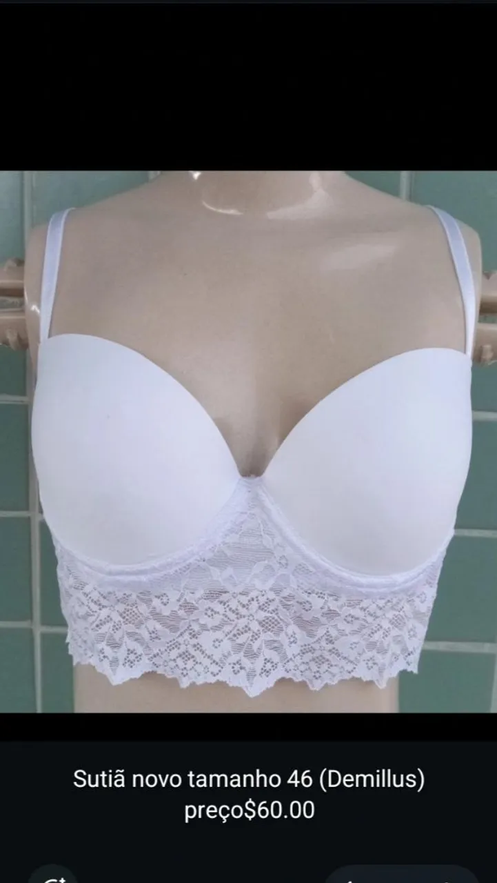 Sutiã Demillus branco novo tamanho 46