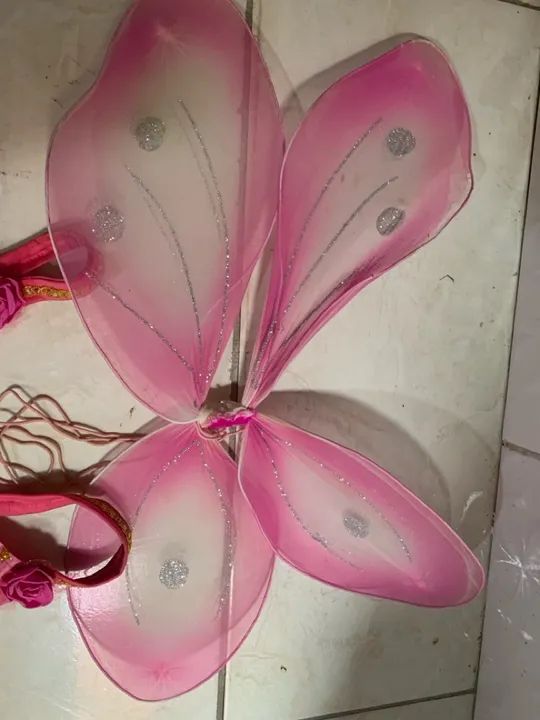 Vestido de Fada Rosa para Menina - Foto 5