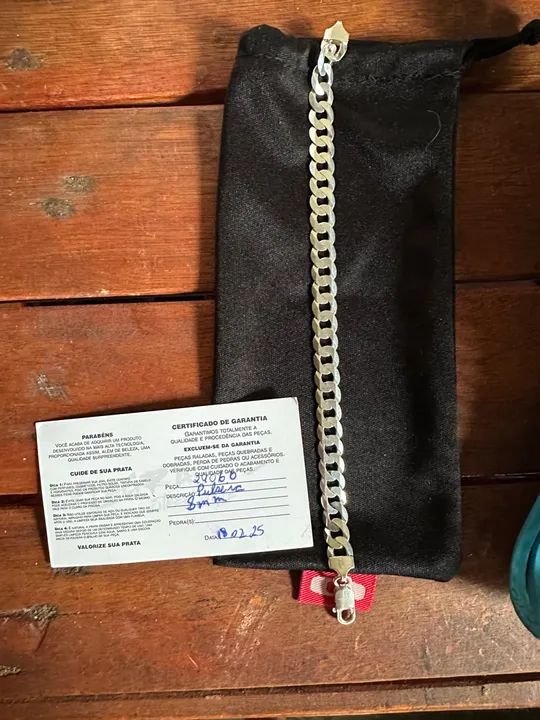 PRATA 925 8 M , masculina pulso  - Foto 2