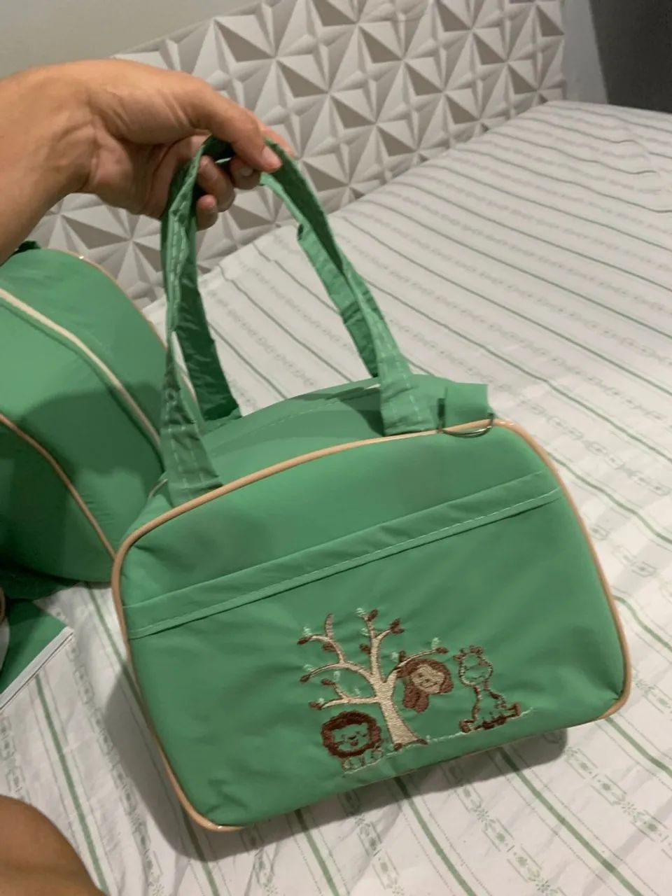 Kit de Bolsa maternidade verde  - Foto 2