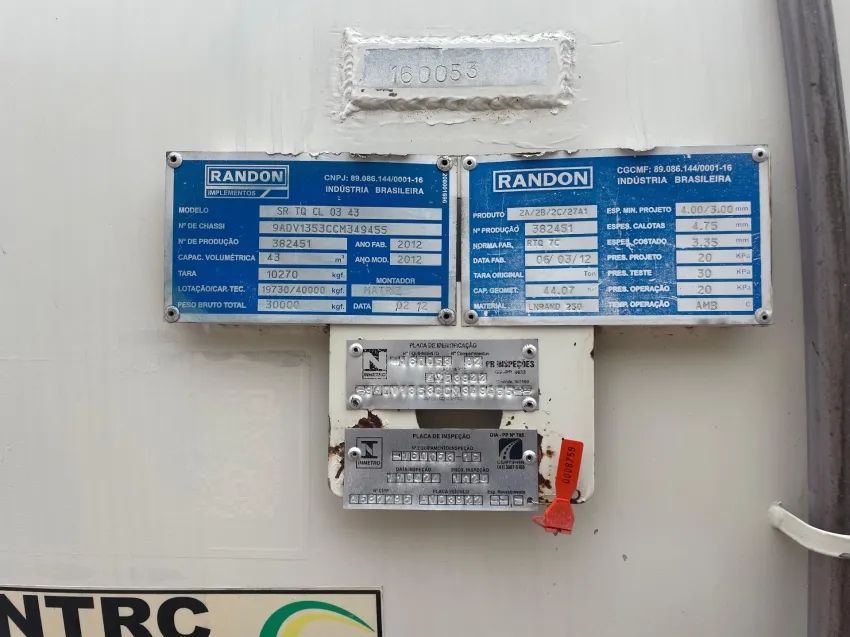 CARRETA TANQUE RANDON VANDERLEIA 43 MIL LITROS ANO 12 - Foto 8