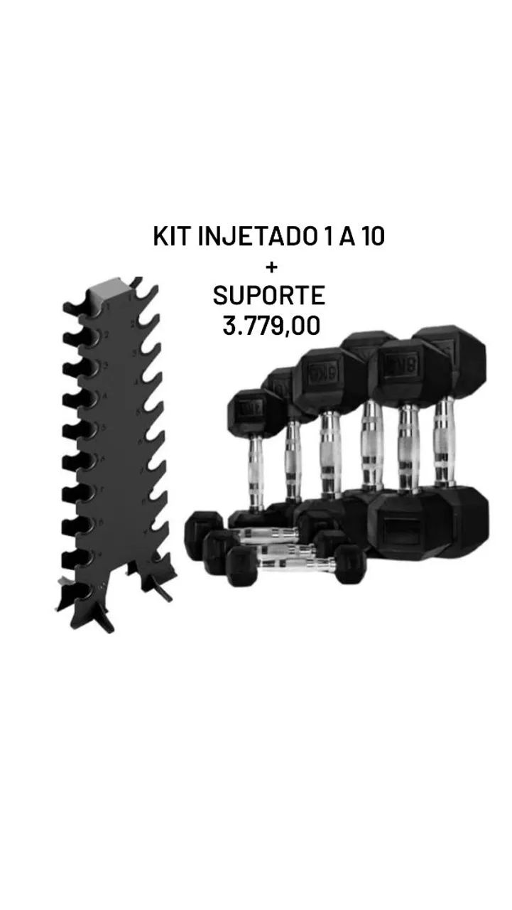 Kit Halteres 1 a 10kg + Suporte