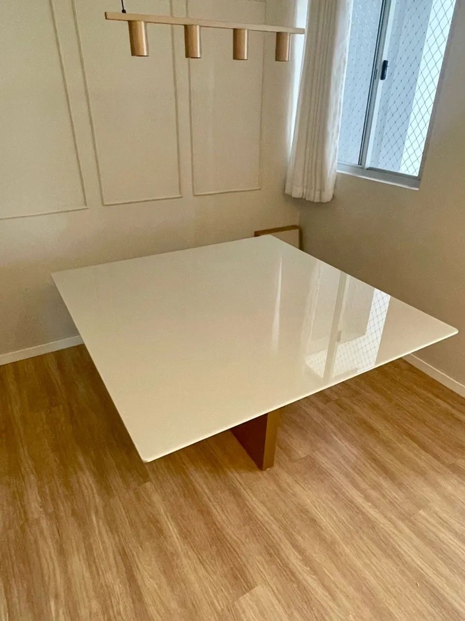 Mesa de Jantar em Vidro e Madeira (MDF) - Foto 3