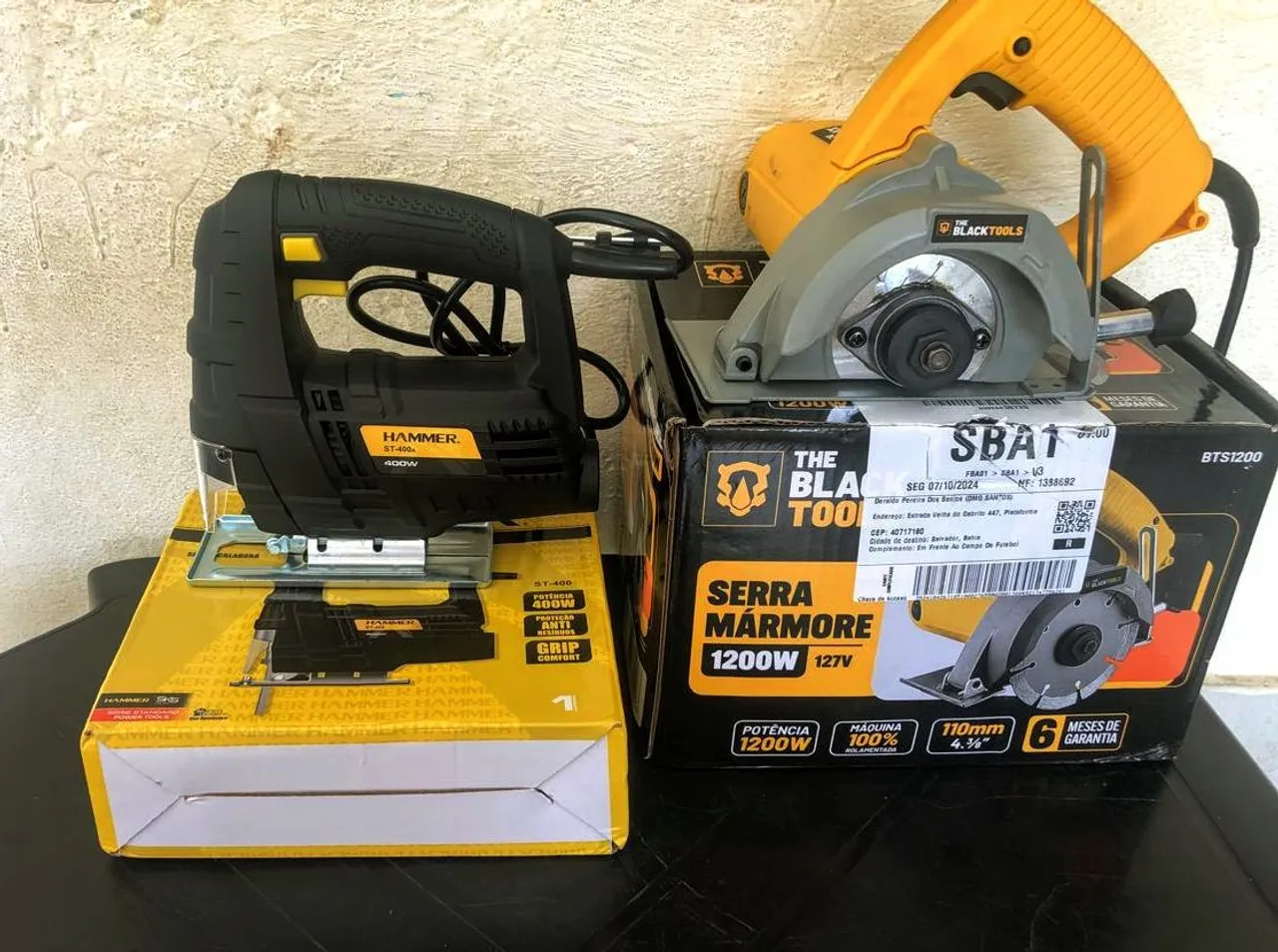 Serra De Mármore Black Tools BTS1200 + Serra Tico-Tico Hammer