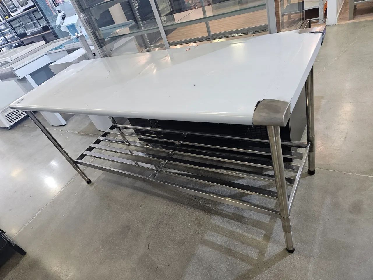 bancada de inox 1,90x0,70m com subgrade a pronta entrega/retirada