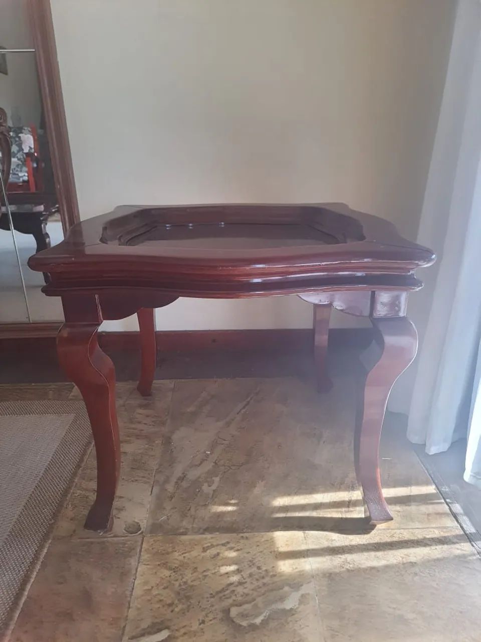 Conjunto de Mesa de Centro  e Canto em Madeira maciça  - Foto 4