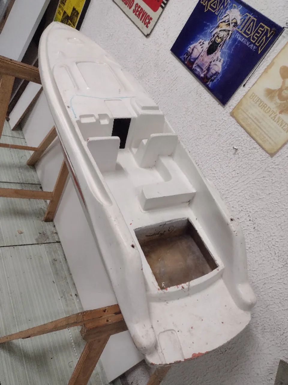 barco lancha grande de fibra para controle remoto - Foto 6