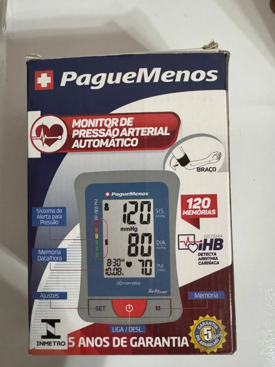 Monitor De Pressão Digital Automático Pague Menos BP1209