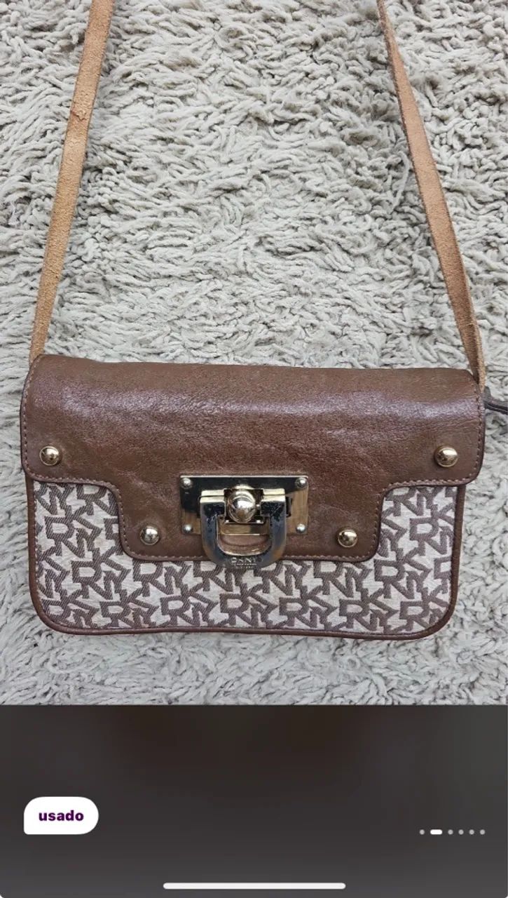 Bolsa DKNY Original - Marrom com Detalhes - Foto 4