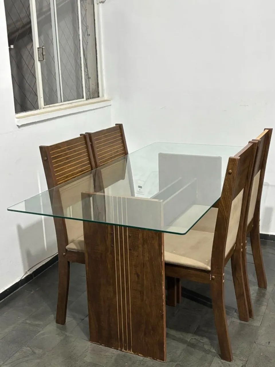 mesa de jantar quadrada vidro  - Foto 3