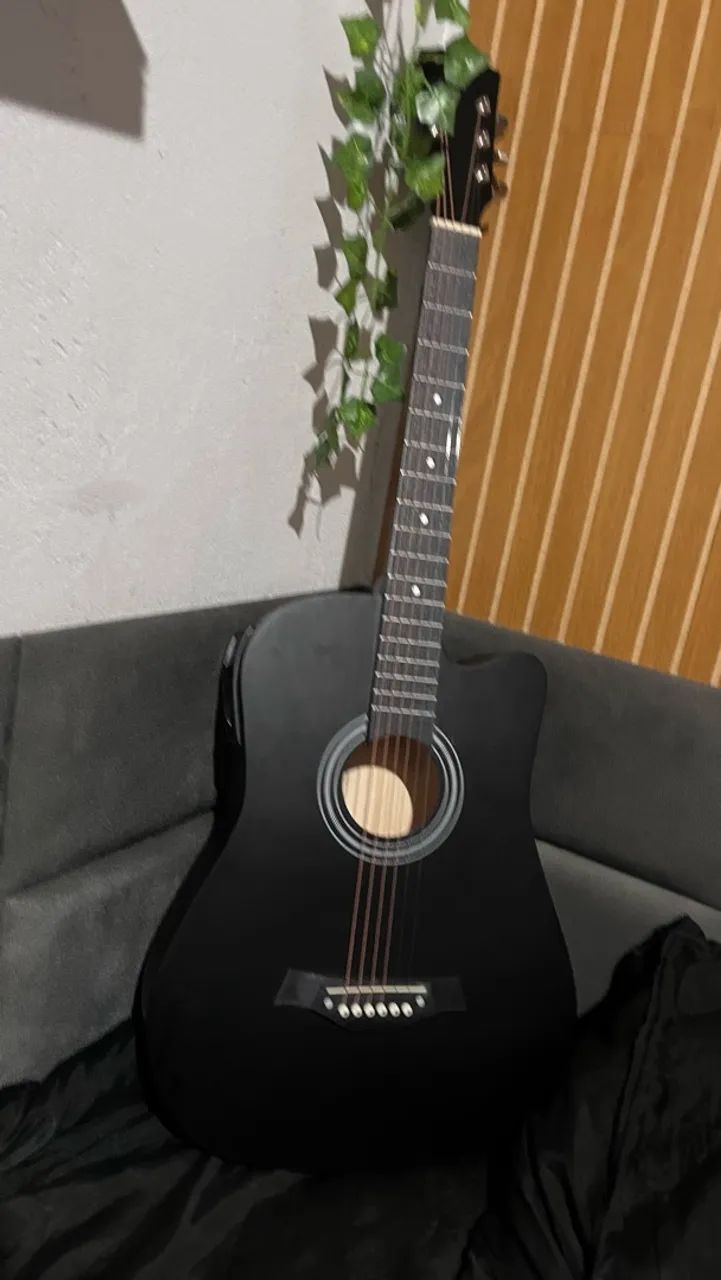 Violão elétrico, com kit completo  - Foto 2