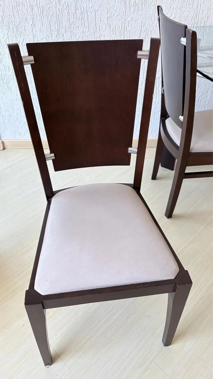 Mesa jantar vidro com 4 cadeiras - Foto 2