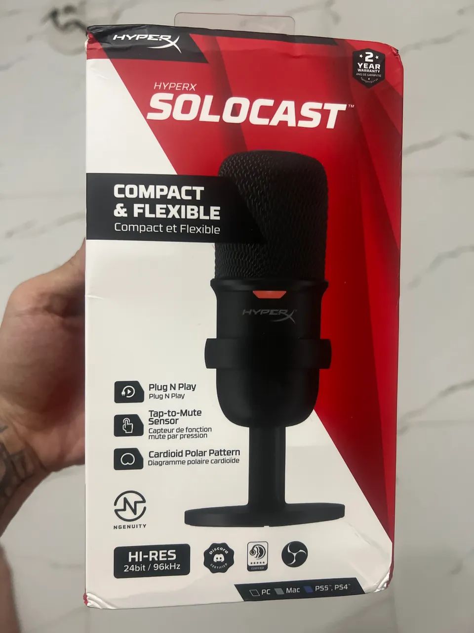Microfone gamer hyperx solocast