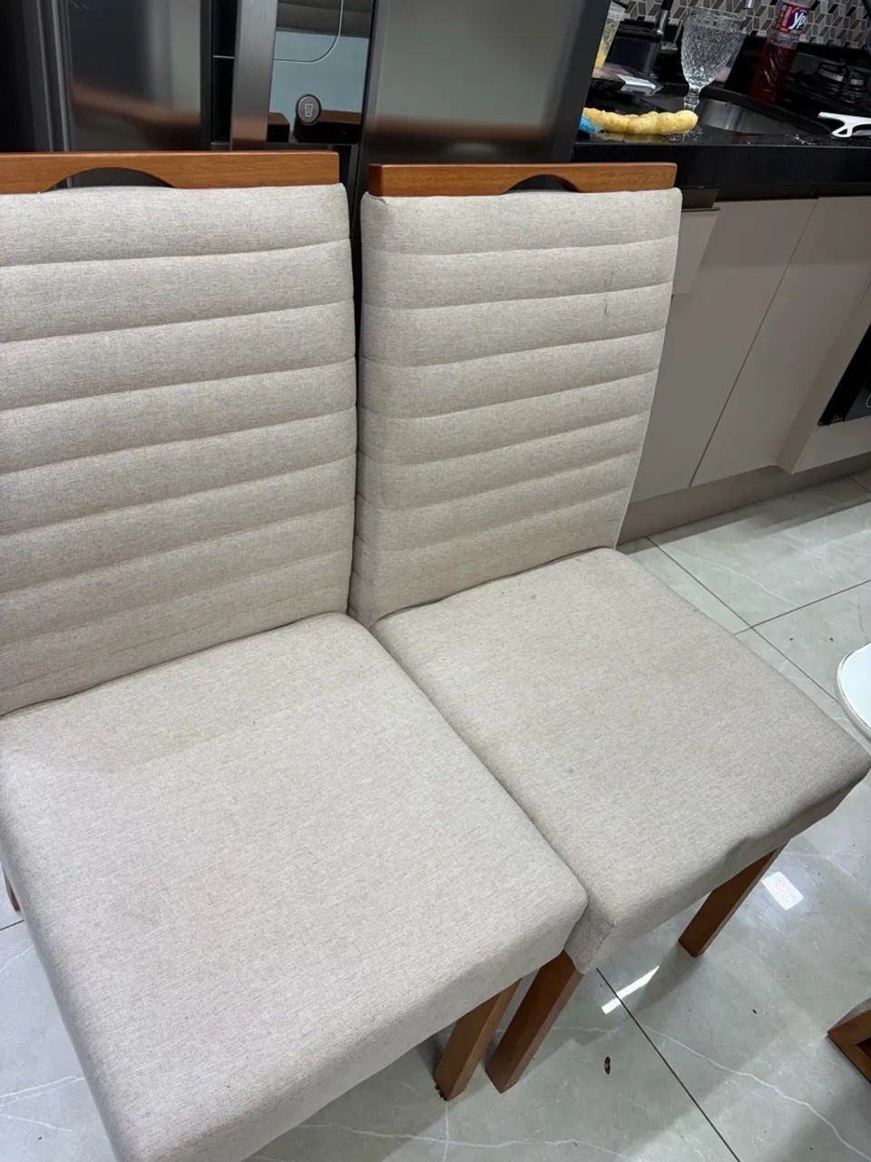 Mesa 4 lugares semi nova de vidro - Foto 4