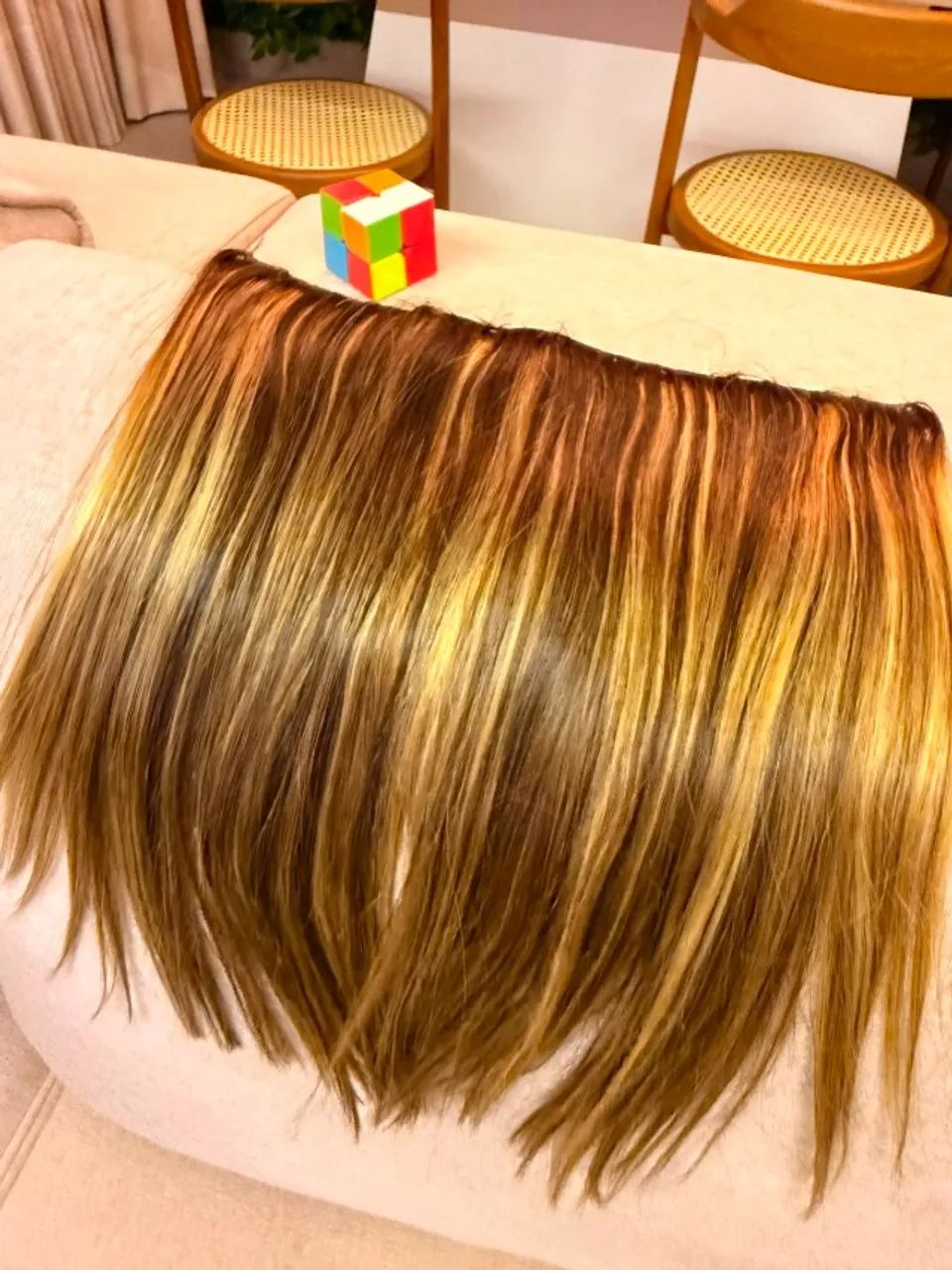 Mega hair morena iluminada 30cm - Foto 2