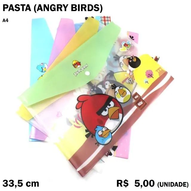 Pasta Angry Birds (2 Unidades)