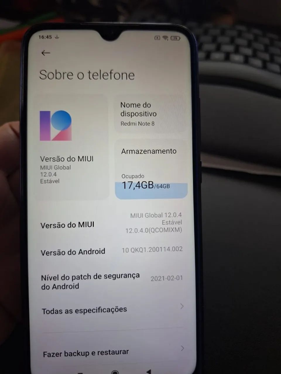 Xiaomi Redmi Note 8 64GB Azul - Excelente Estado!