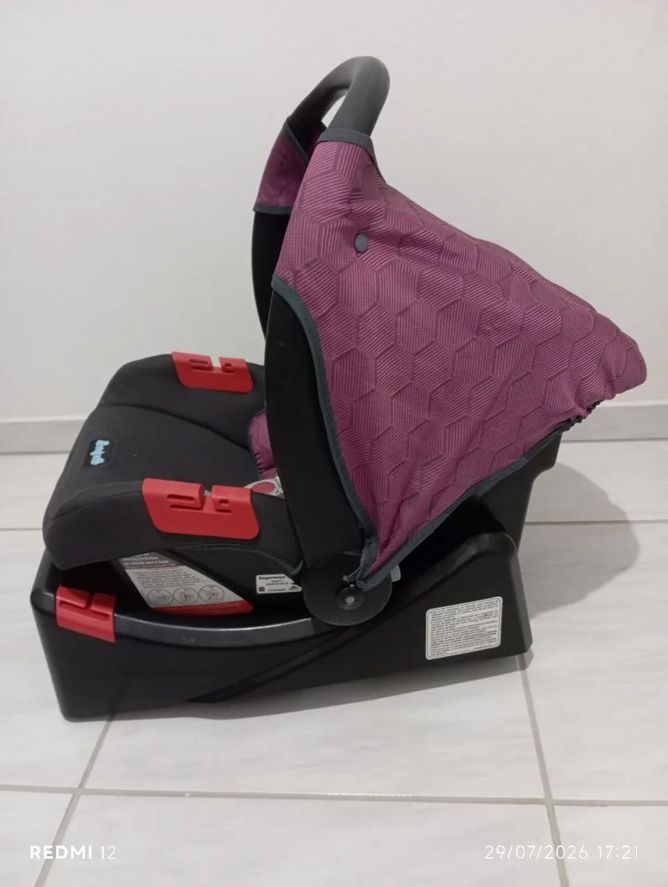 kit bebê conforto Burigotto com base de touring evolution - Foto 3