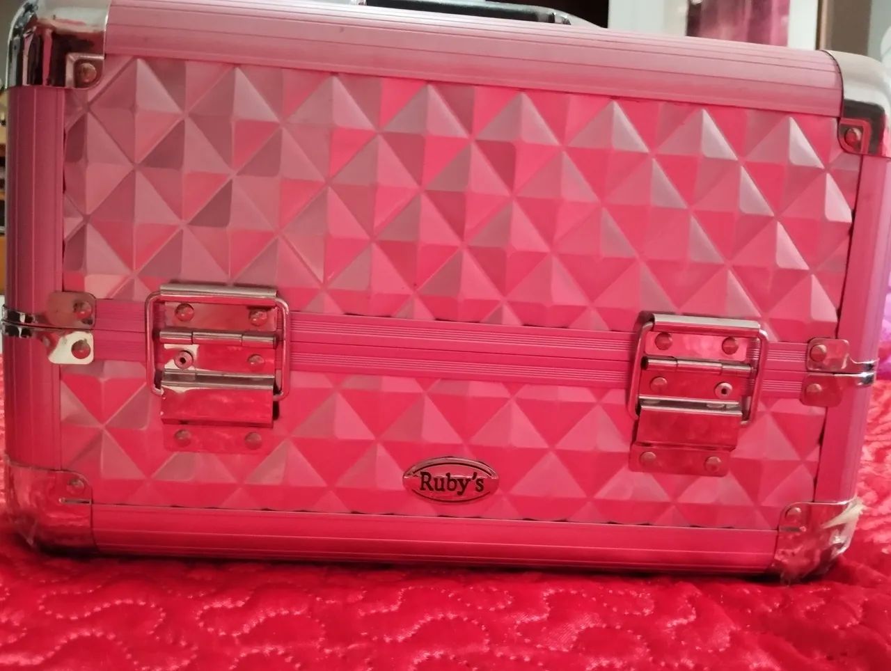 Maleta pra maquiagem ruby rosa pink - Foto 2