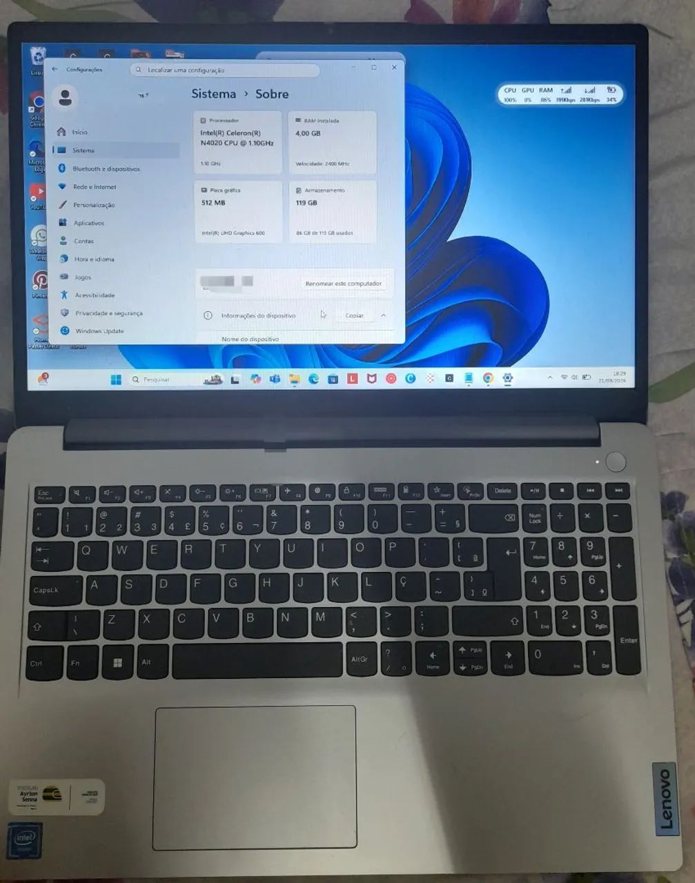 VENDO NOTEBOOK LENOVO  ACEITO PROPOSTAS - Foto 5
