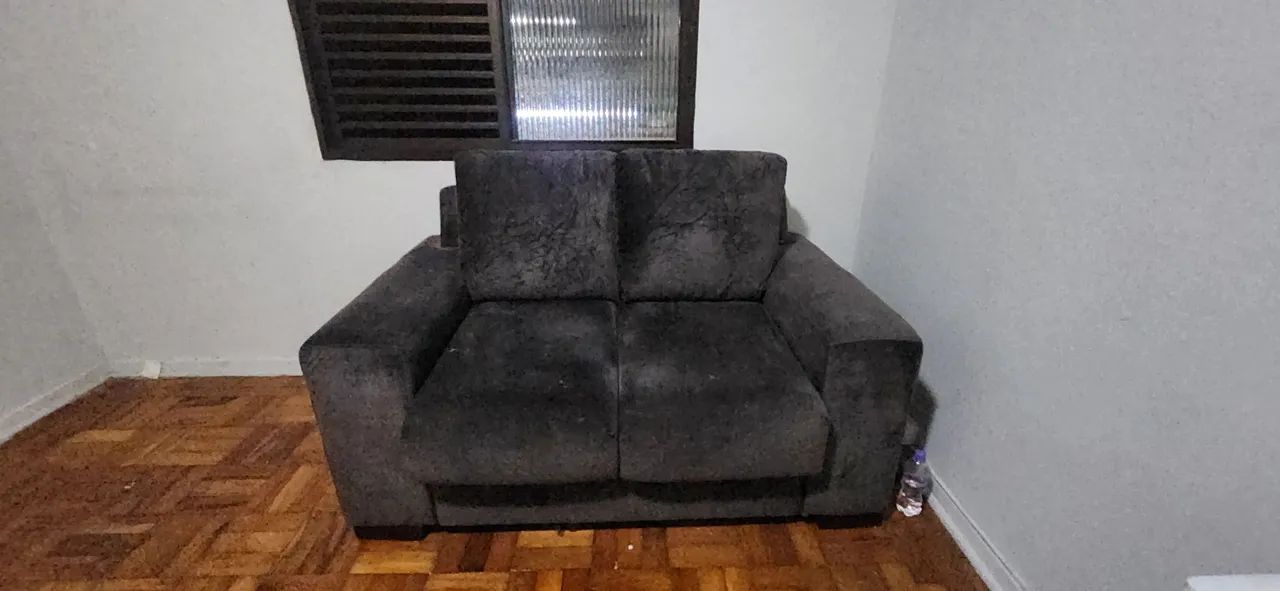 Sofá, 2 Lugares, Retrátil, Cinza escuro - Foto 3