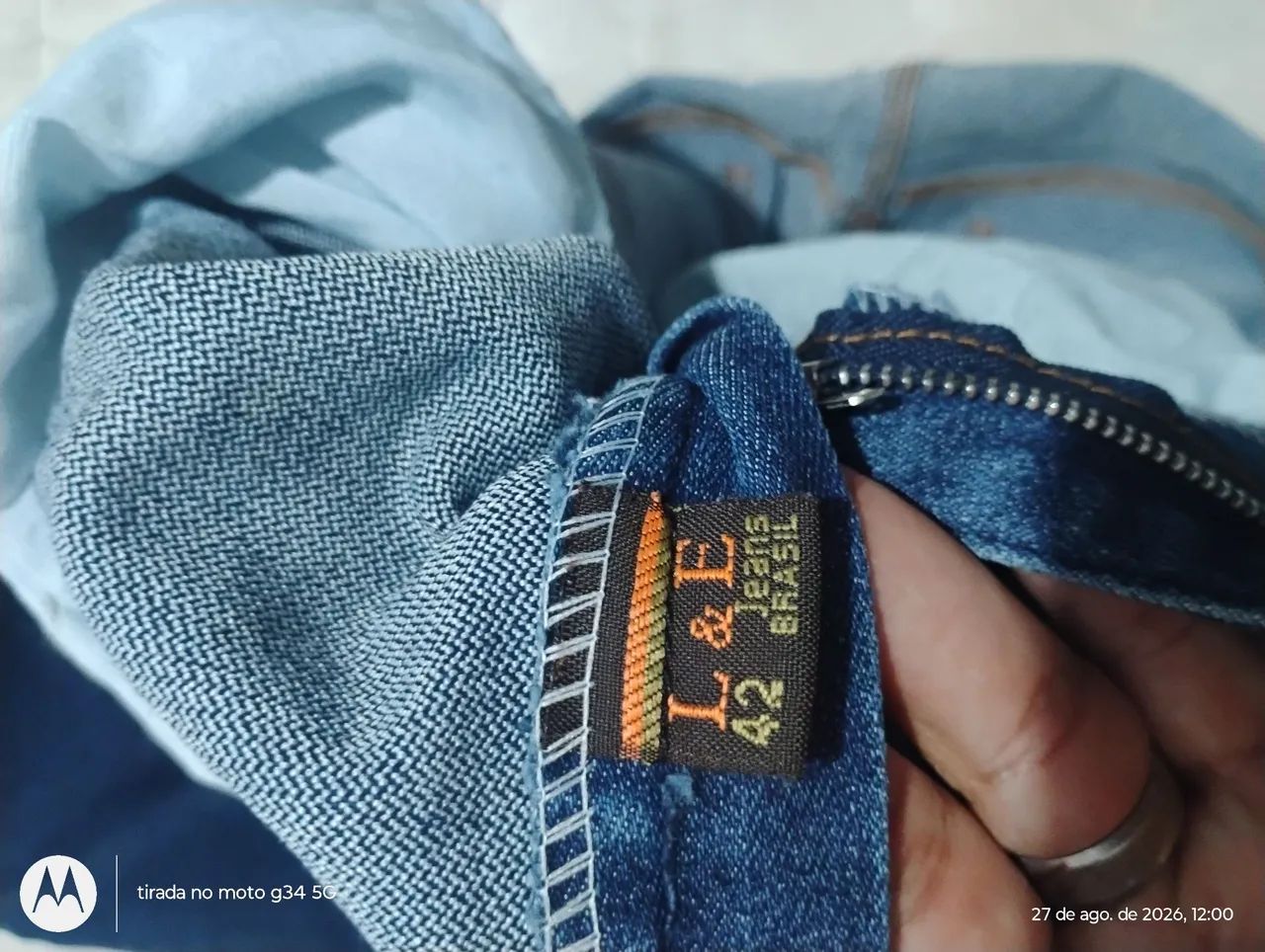Calça jeans masculina semi nova  - Foto 4