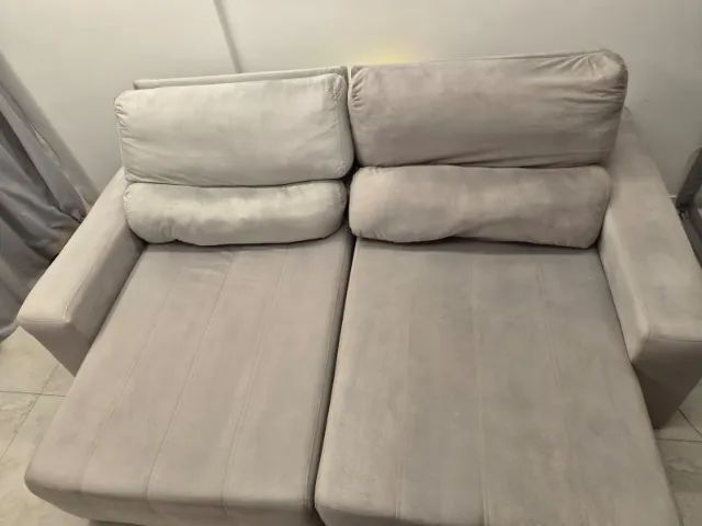 Sofá retrátil e reclinável 220cm | cinza - Foto 3
