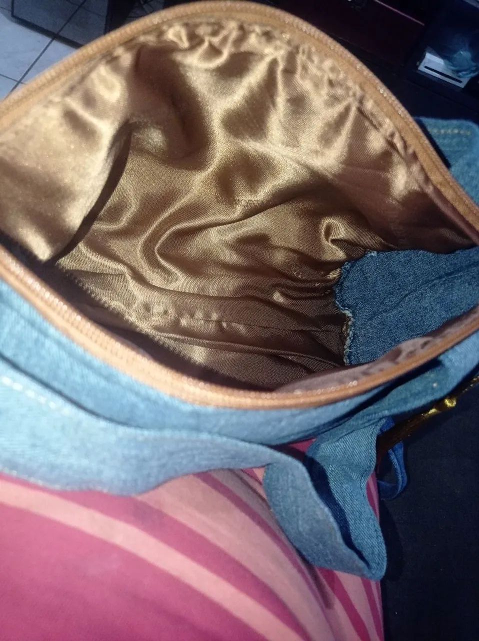 Bolsa jeans feminina  - Foto 4