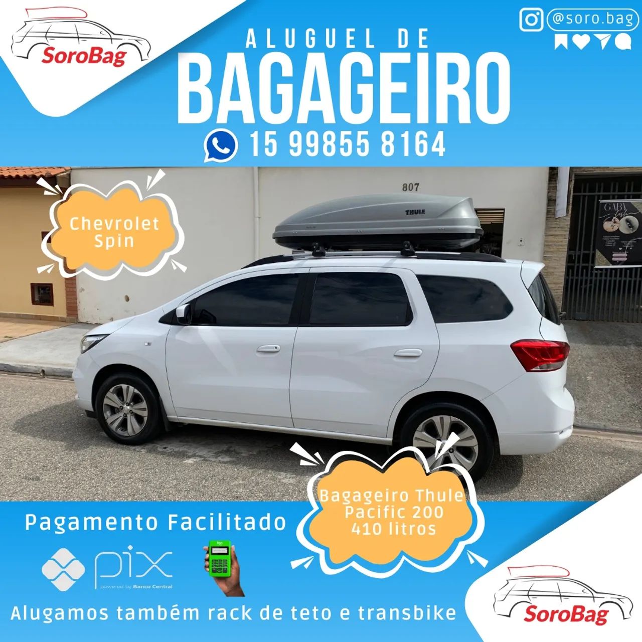 Bagageiro de teto - aluguel - Foto 3
