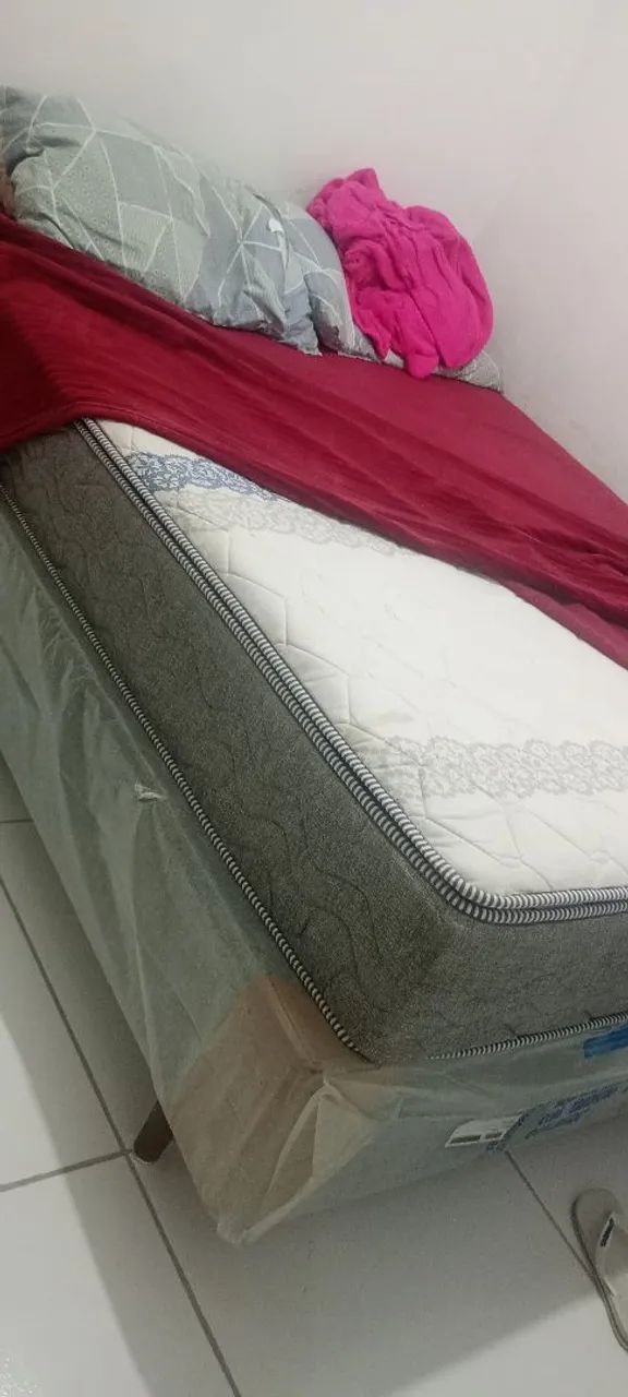 Cama casal colchão + base  - Foto 2