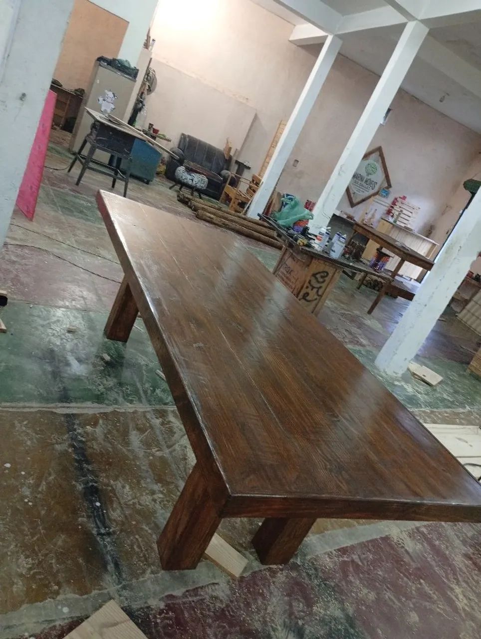 Mesa de madeira maciça 3 metros - Foto 3