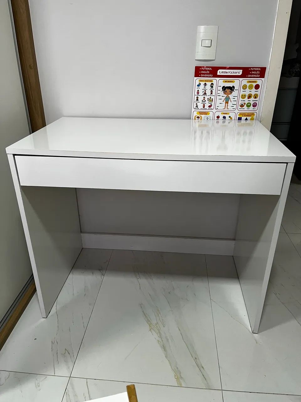Escrivaninha/penteadeira MDF branco  - Foto 2