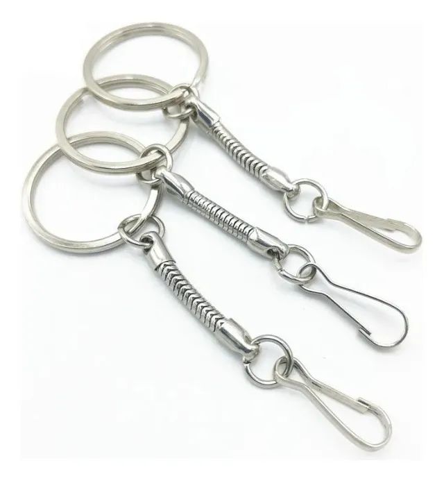 Chaveiro De Metal Com Corrente De Cobra E Pendurado  - Foto 2