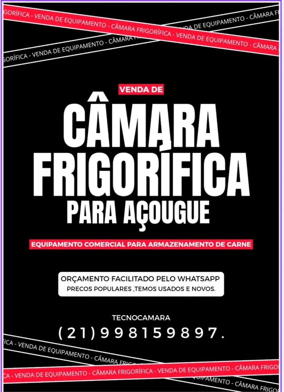 Câmara fria para açougue e pescados