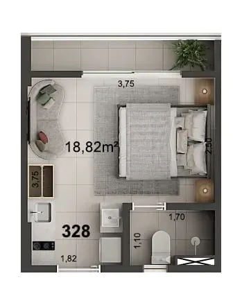 PLANTA 18m²
