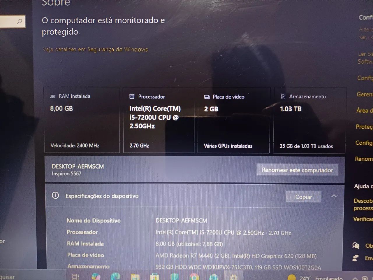 Notebook Gamer DELL Inspiron 15 P66F001 HD 1TB SSD 120GB, RAM 8GB
