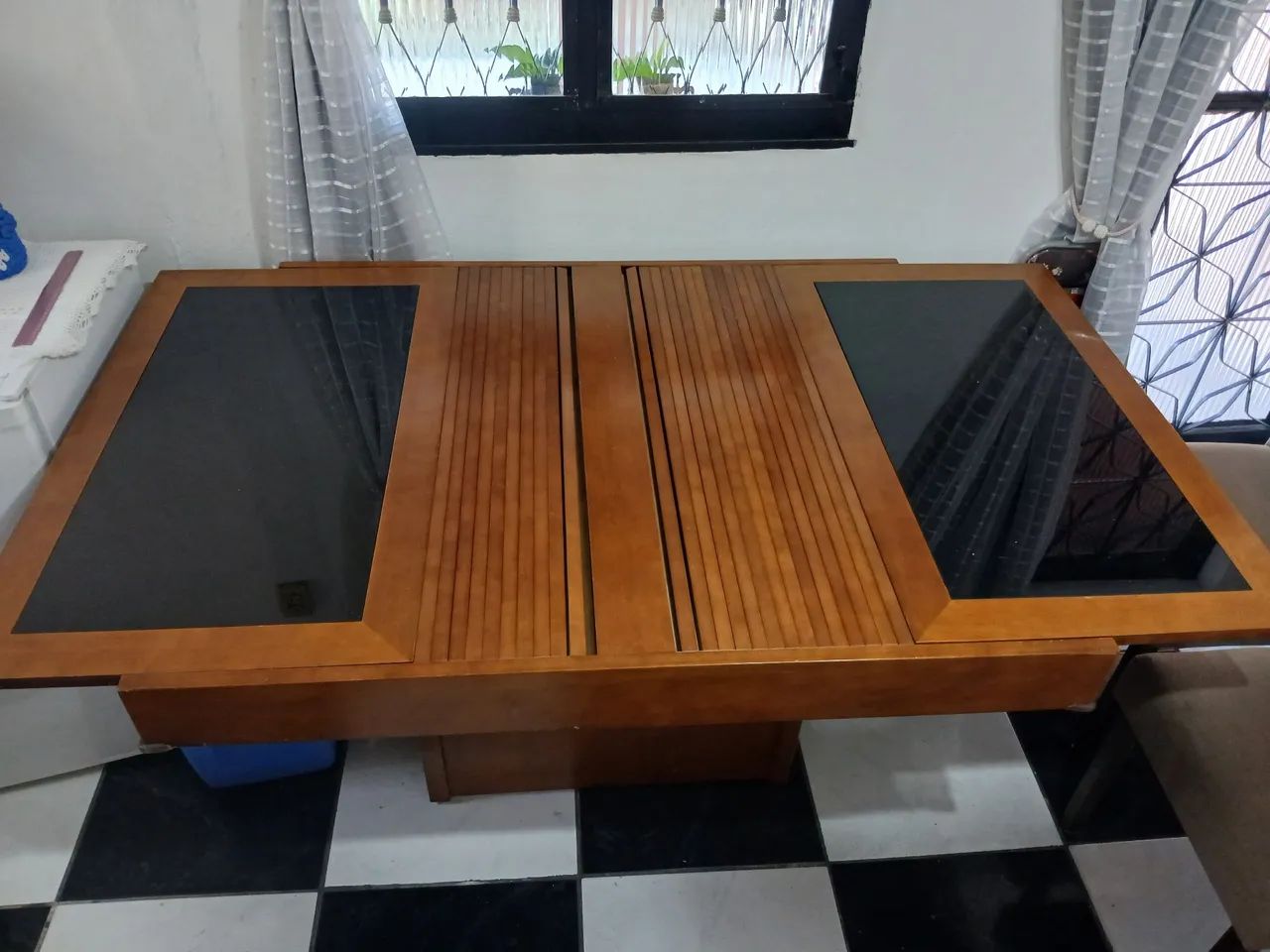 Mesa de jantar versátil de madeira  - Foto 5