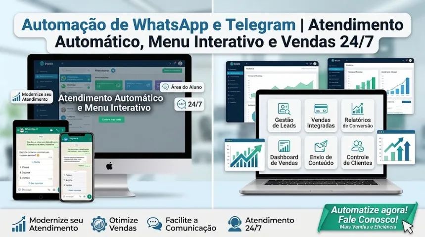 Chatbot, WhatsApp ou Telegram - automatize seus atendimentos com este app