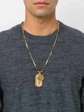 Cordão Versace Medusa dog-tag chain necklace - Foto 4