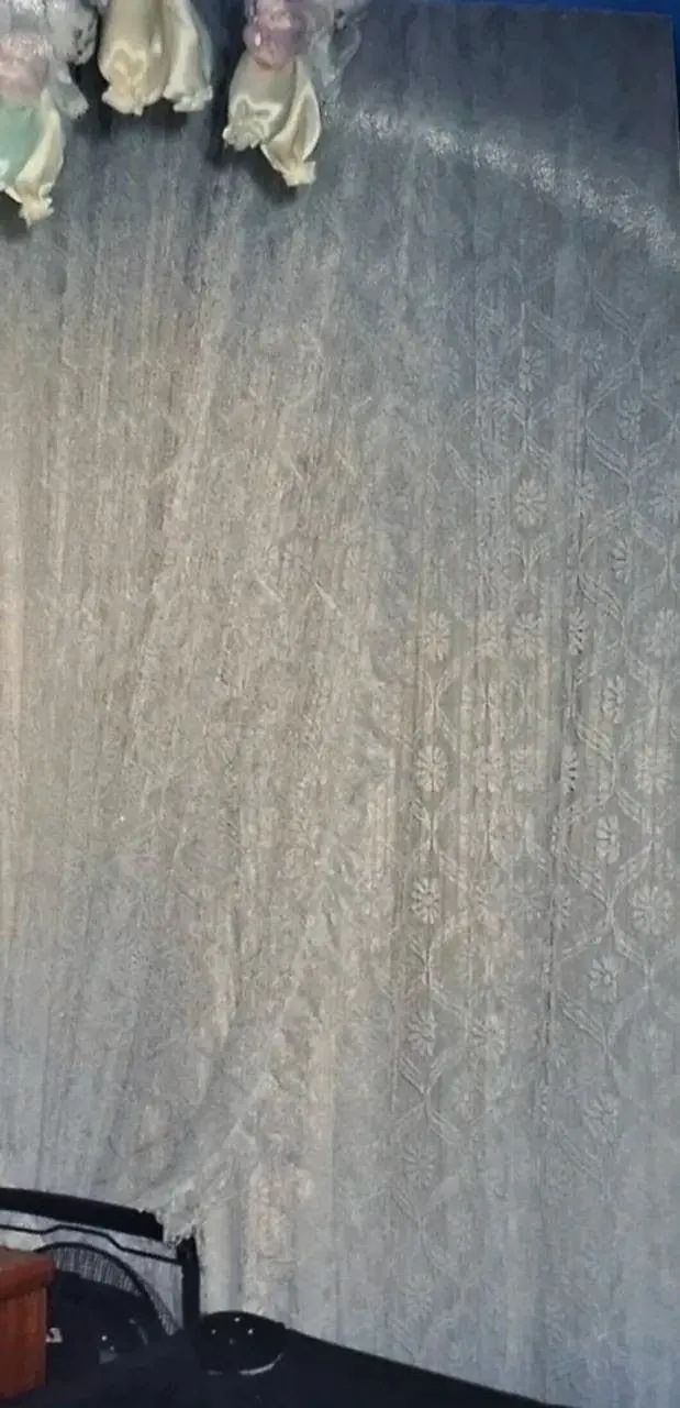  2 CORTINA DE RENDA BRANCA COM FORRO ELEGANTE E SOFISTICADA  - Foto 2