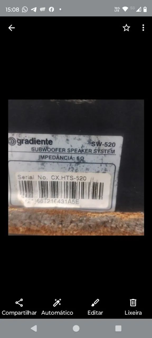 Caixa de som suboofer gradiente passivo - Foto 4