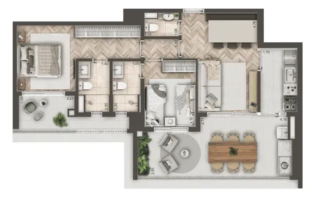 PLANTA 88m²