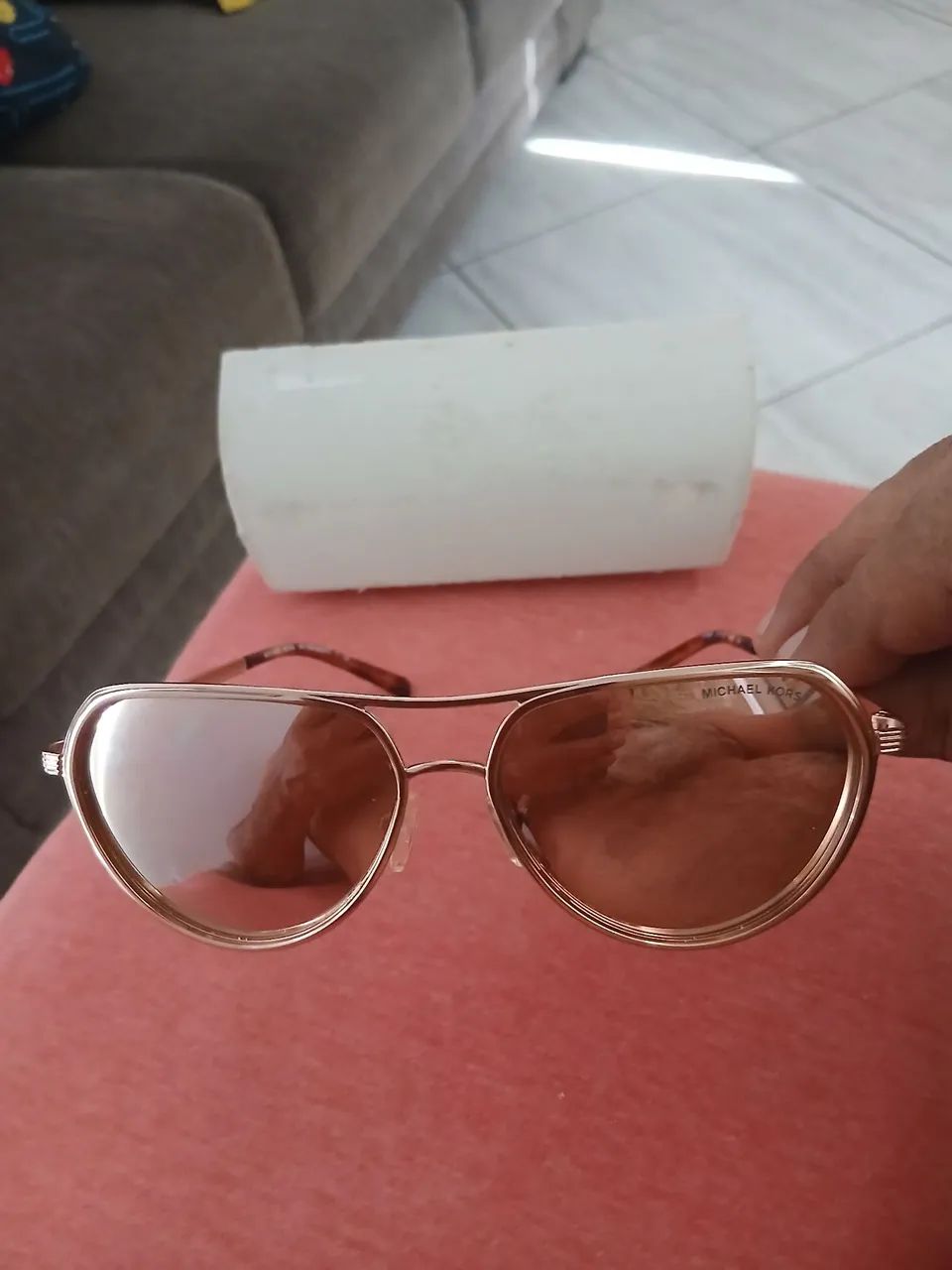 Óculos de sol Michael kors Madrid Aviador Rose  - Foto 5