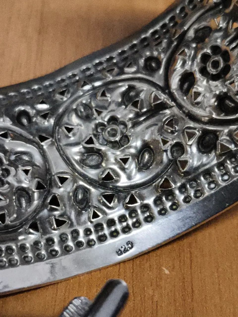 Bracelete oriental, prata 925. - Foto 4