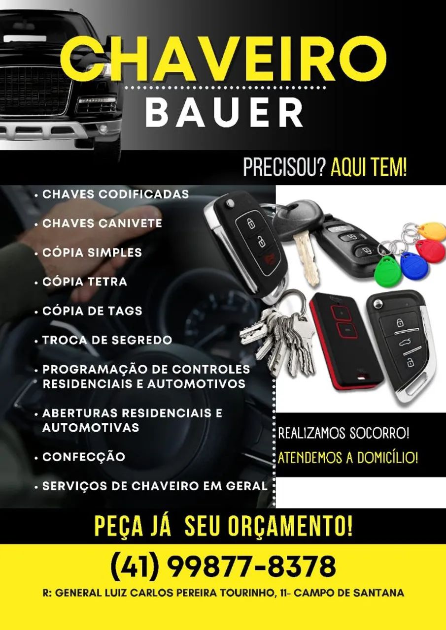 Chaveiro Bauer residencial e automotivo  - Foto 2
