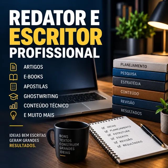 Redator e Escritor | Artigos, E-books, Apostilas e Ghostwriting