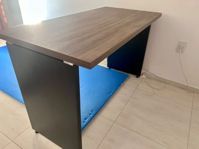 Escrivaninha Mesa de Escritório Tampo Amadeirado