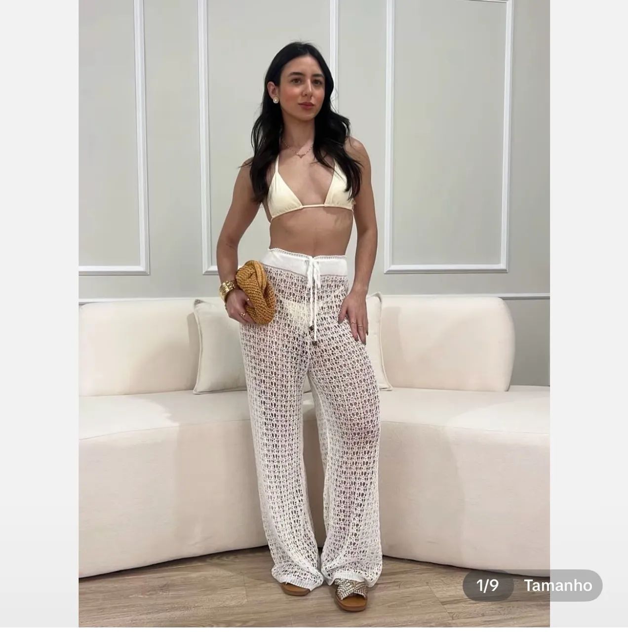 Calça tricot praia 