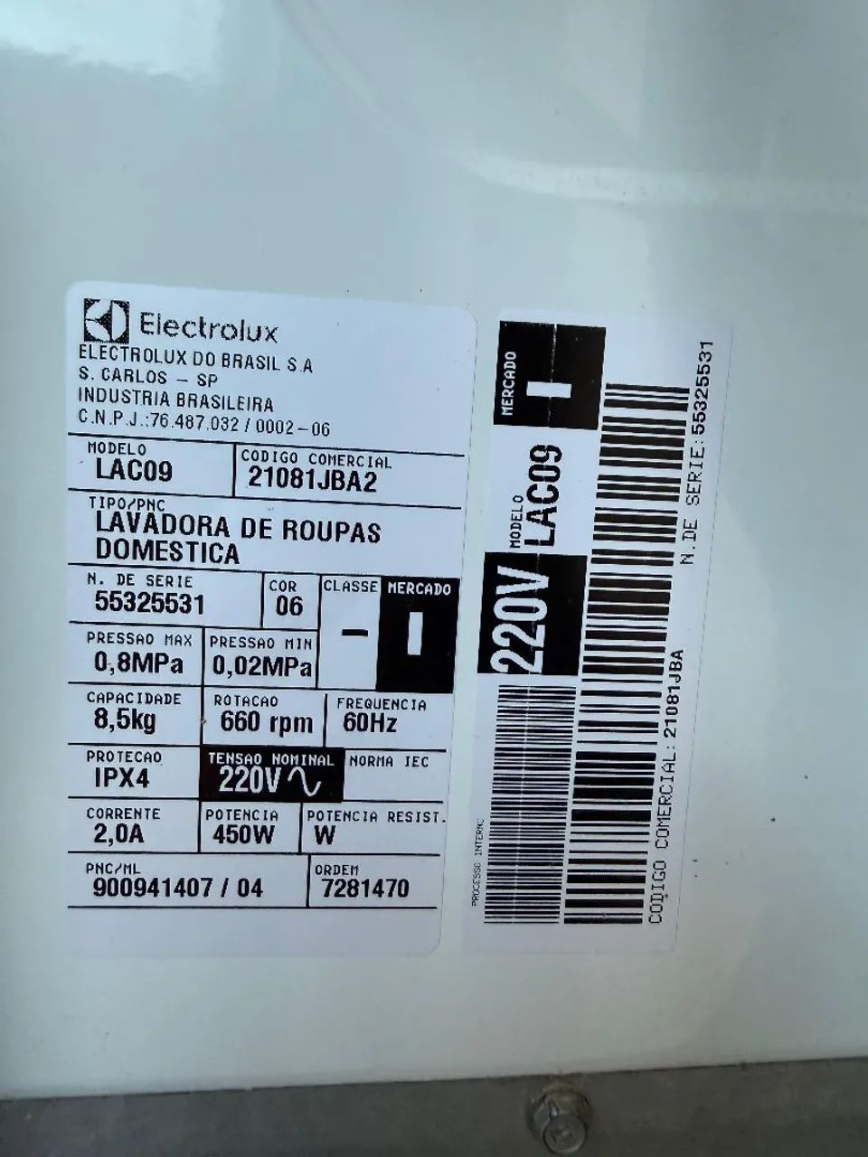 Máquina de lavar Eletrolux 8.5kg  - Foto 5