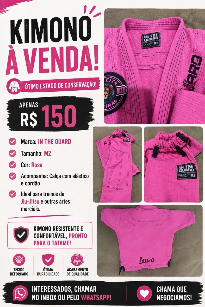 Kimono In The Guard Rosa - M2  - Foto 4